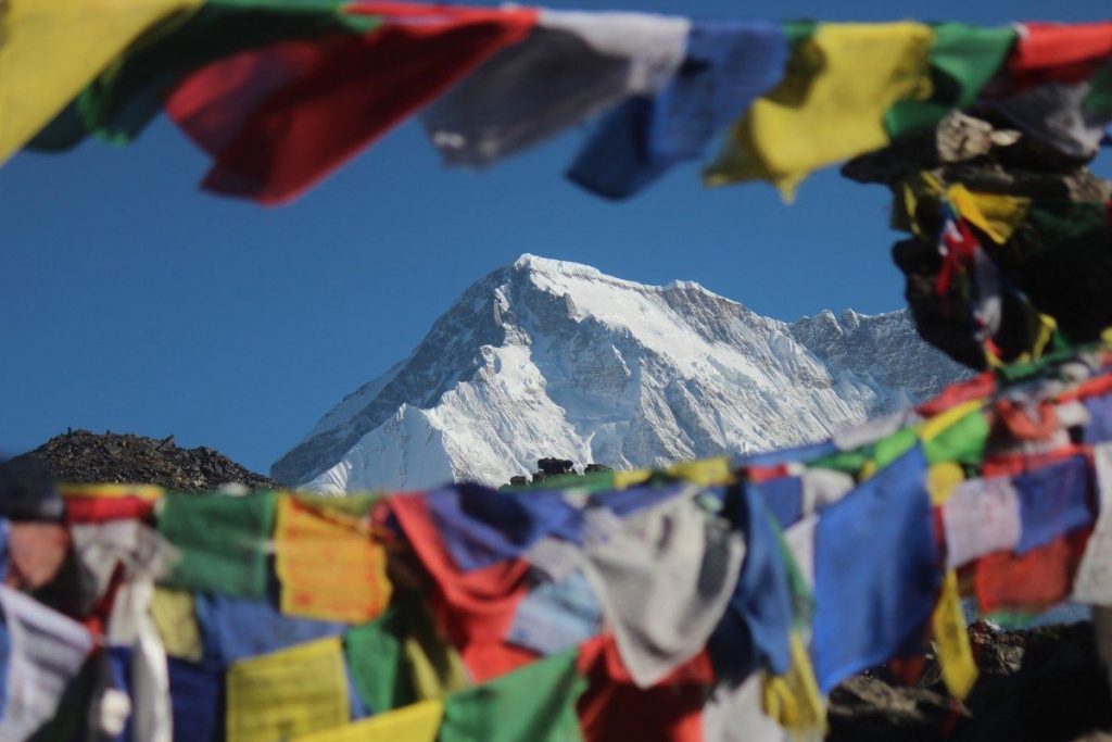 Prayer Flags On Everest