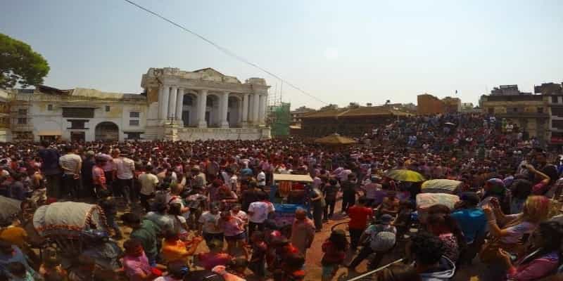 Holi celebration Basantapur